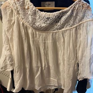 Chloe milk silk top size34